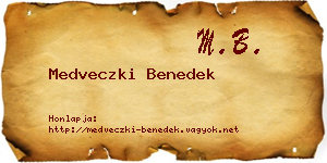 Medveczki Benedek névjegykártya